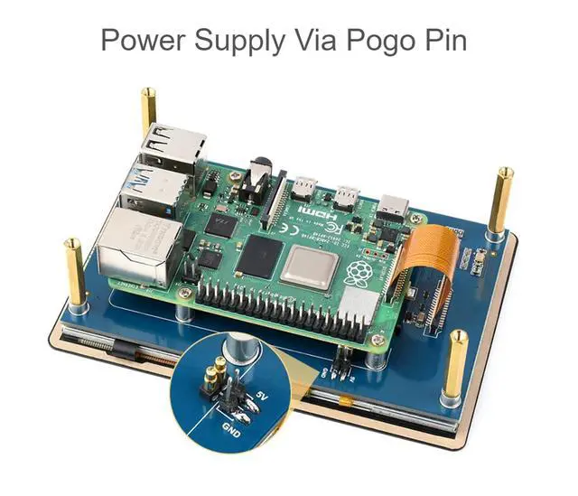 Alt view image 6 of 7 - 5inch IPS Touchscreen for Raspberry Pi DSI LCD Screen 800×480 Capacitive Touch Display Support Raspberry Pi 4B 3B+ 3A+ 3B 2B B+ A+ CM3/3+/4 Compatible with RasPi OS/Ubuntu/Kali/WIN10 IoT/Retropie