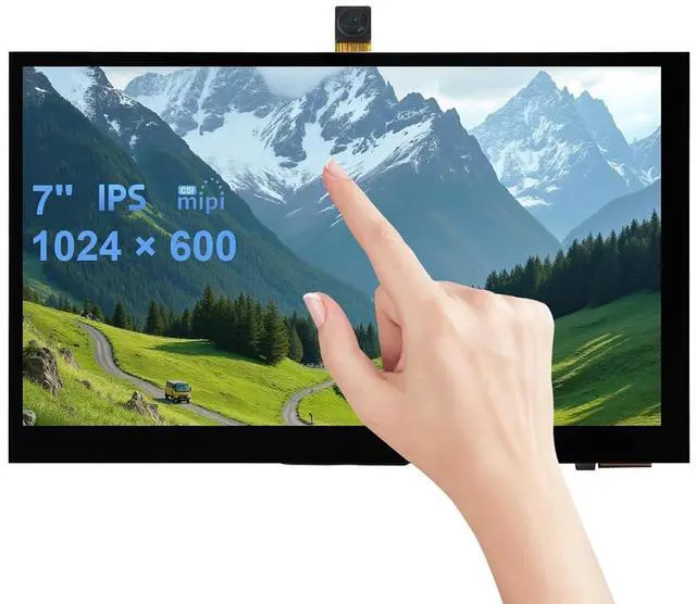 Main image of ESP32-P4-WIFI6 7inch Touch Display Dev Board with OV5647 Camera, Based on ESP32-P4 and ESP32-C6 Chip, with 7" IPS 5-Point Touch Screen 1024×600, Supports Wi-Fi 6/ Bluetooth 5 (LE)