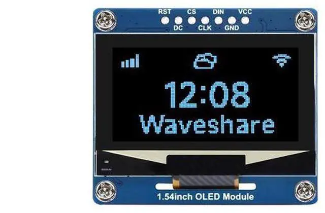 Main image of 1.54inch OLED Display Module for Raspberry Pi/Arduino/STM32/ESP32/Jetson Nano etc. 128×64 Resolution, Blue Display Color, SPI / I2C Communication, Compatible with 3.3V / 5V MCUs