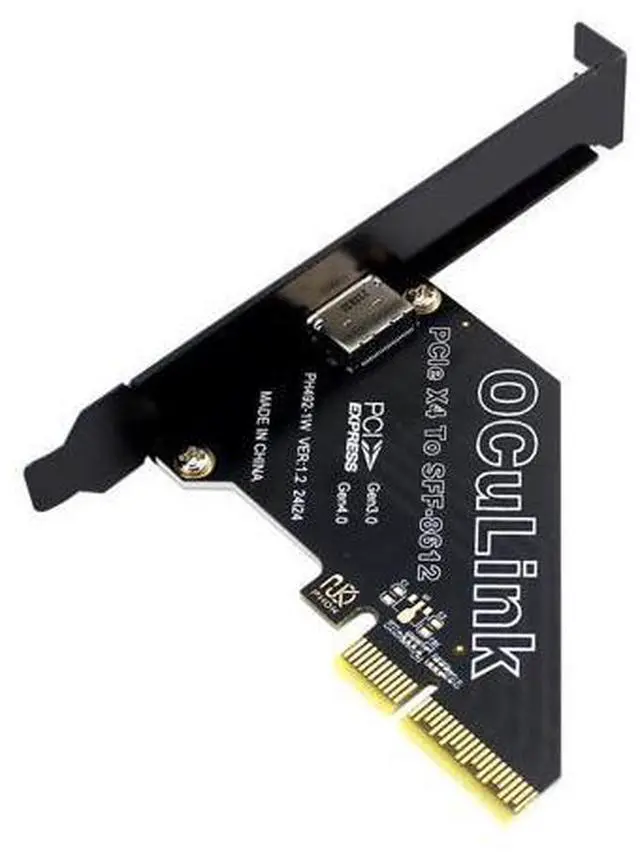 Main image of PCIe 4.0 X4 to Oculink Adapter,SFF-8611/8612 to PCI Express Expansion Card Adapter with 8cm/12cm Slot Bracket