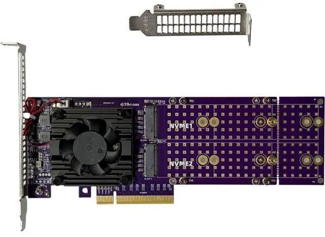 Main image of ASM2824 PCIe 3.0 x8 to 4X M.2 NVMe SSD Adapter Card with ASM2824 for Minisforum Synology ZFS TrueNAS 22110/2280/2260/2242/2230 4* M.2