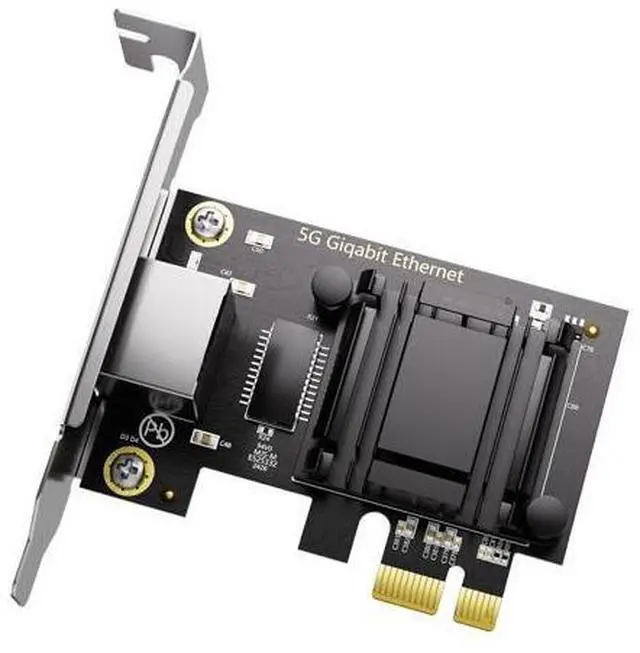 Main image of 5Gb PCIe NIC, 5G/2.5G/1G/100Mbps auto-Negotiation, 5 Gigabit Network Card with Realtek RTL8126 Chip, Single RJ45 Port, PCI Express X1, Ethernet Card with Low Profile for Windows/Windows Server/Linux