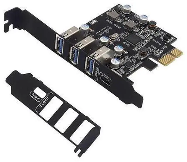 Main image of PCI-E to USB 3.0 4 Ports(1 X USB-C - 3 X USB-A) Expansion Card, PCI Express USB Add in Expansion Card, Internal USB3 Hub for Desktop PC Host Card Support Windows 10/8/7/XP and MAC OS 10.8.2 Above