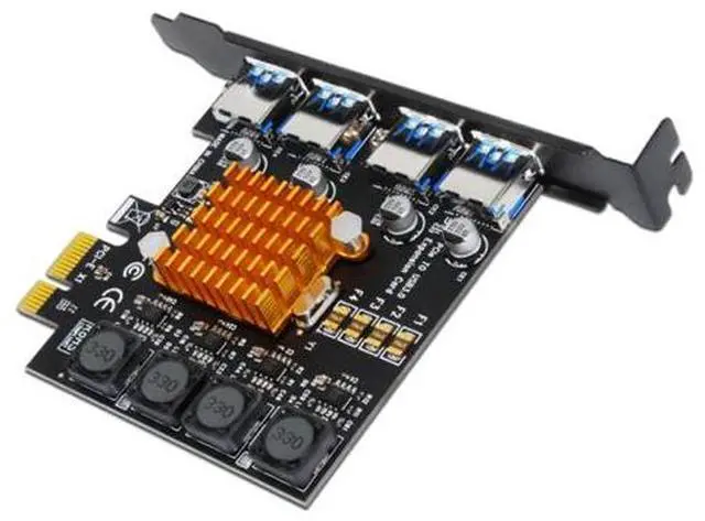 Main image of 4-Port USB 3.0 Pci Express Card USB 3.0 Pci-E Expansion Card Adapter Pcie USB 3.0 Hub Controller Card Expansion Card