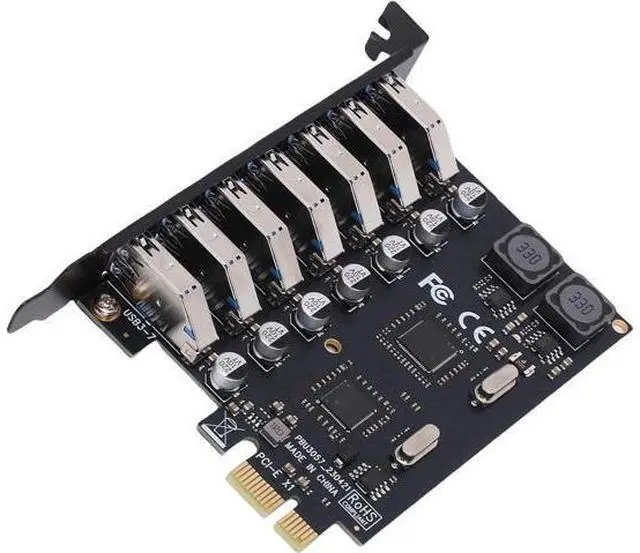 Main image of PCIE USB 3.0 Card 7 Ports PCI E to USB Expansion Card, 5Gbps PCIe USB Hub Controller Adapter for Wins 11/10/8/7
