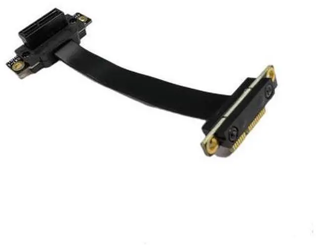 Main image of PCIe 3.0 x1 Riser Extension Cable 90 Degree Reverse PCIe x1 to x1 Adapter with Gold-Plated Connector, Flexible PE Cable for GPU, Sound Card, Network Card (30cm)