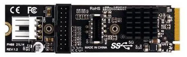 Main image of 5Gbps Type-E USB 3.1 Front Panel Socket & USB 2.0 to NVME NGFF M-Key Express Card VL805 Adapter for Motherboard