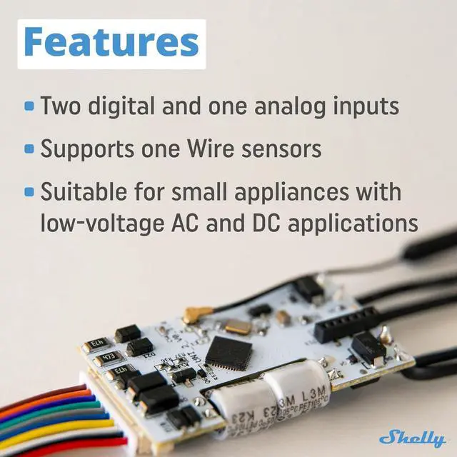 Alt view image 4 of 7 - Shelly Plus Uni Smart Wi-Fi and Bluetooth Operated Module, Dry Contact | Dry Contacts, Home Automation, Compatible with Alexa and Google Home, No Hub, Precise Voltmeter, Pulse Counting, Sensor