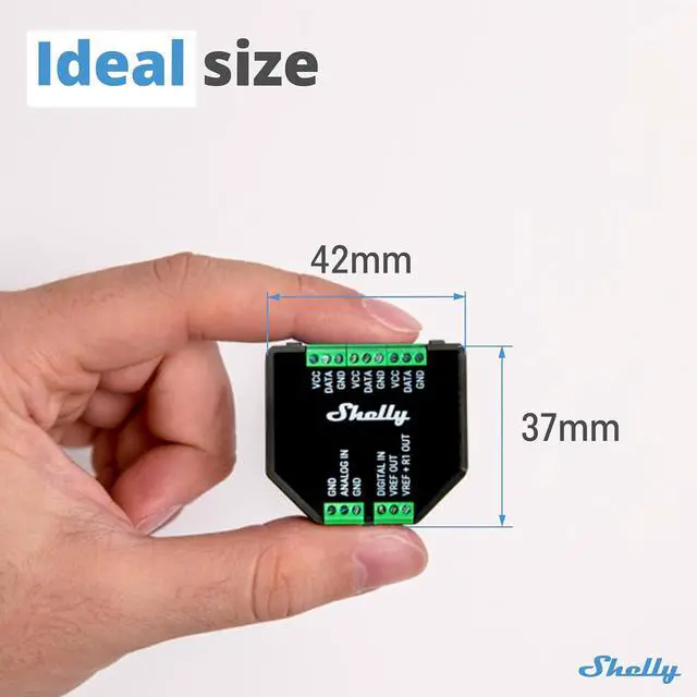 Alt view image 2 of 7 - Shelly Plus Add-On | Wi-Fi & Bluetooth Add-On for Shelly Plus Devices | Measure Temperature and Humidity | Home Automation | Works with Alexa & Google Home | iOS Android App | No Hub | Digital Sensor