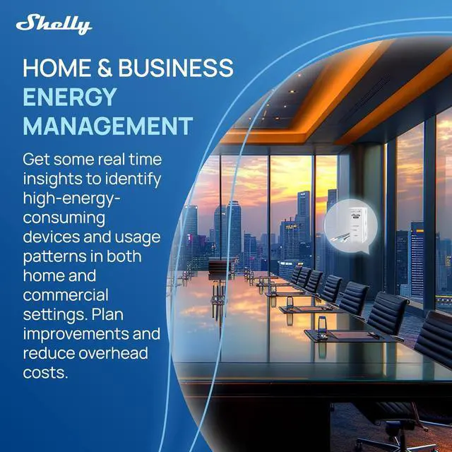 Alt view image 3 of 7 - Shelly 3EM-63W Gen3 | Wi-Fi Operated Smart 3-Phase Energy Meter | Home Automation | Compatible with Alexa & Google Home | iOS Android App | No Hub Required | Data Logging | Solar Photovoltaic Ready