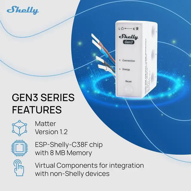 Alt view image 6 of 7 - Shelly 3EM-63W Gen3 | Wi-Fi Operated Smart 3-Phase Energy Meter | Home Automation | Compatible with Alexa & Google Home | iOS Android App | No Hub Required | Data Logging | Solar Photovoltaic Ready