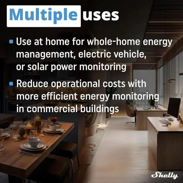 Alt view image 6 of 7 - Shelly Pro 3EM 3CT 63 | Wi-Fi & LAN 3-Phase Professional Smart Energy Meter | DIN Rail | Home Automation | Compatible with Alexa & Google Home | iOS Android App | No Hub | Photovoltaic Ready