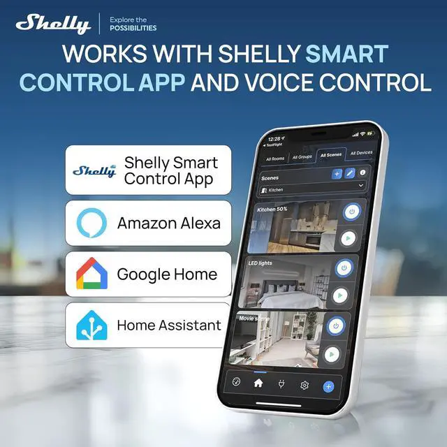 Alt view image 6 of 7 - Ogemray Smart Relay Switch, 25A, Power Metering, Wi-Fi & Bluetooth, 6000W | Control up to 6000W, Wi-Fi and Bluetooth, High-Load apliances, Overpower and overvoltage Protection, No Hub Required