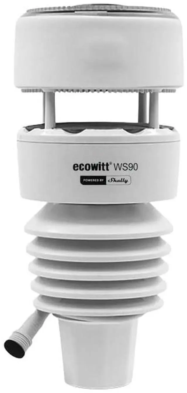 Alt view image 4 of 7 - Ecowitt WS90 7-in-1 Weather Station with Bluetooth & Zigbee connectivity, Ultrasonic Wind Monitoring, Haptic rain Detection, Temperature & Humidity Tracking, UV & Illuminance, IPX5, Powered By Shelly