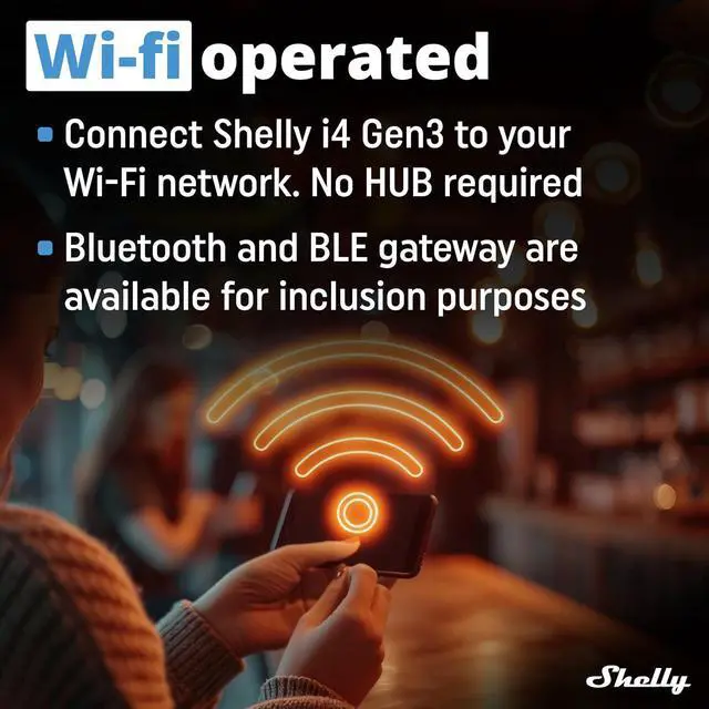 Alt view image 3 of 7 - Shelly i4 Gen3 WiFi Smart 4-Digital Inputs Controller, No Hub Required | Home Automation, Compatible with Alexa & Google Home, iOS Android App, No Hub, Remote Control, Multi-Click, Relays