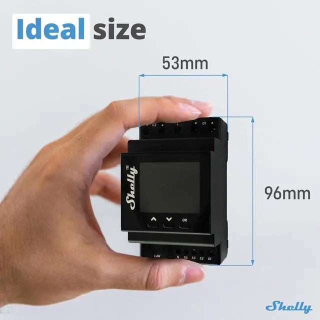Alt view image 7 of 7 - Shelly Pro Dual Cover/Shutter PM | LAN and Wi-Fi Connection, Professional DIN Rail Smart Dual Cover/Shutter Controller with 2 Covers 16 A Each | Home Automation | Precise Power Metering