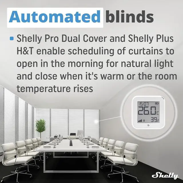 Alt view image 3 of 7 - Shelly Pro Dual Cover/Shutter PM | LAN and Wi-Fi Connection, Professional DIN Rail Smart Dual Cover/Shutter Controller with 2 Covers 16 A Each | Home Automation | Precise Power Metering