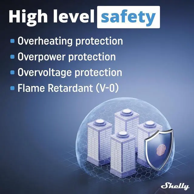 Alt view image 7 of 7 - Shelly Pro 1PM | Wi-Fi & LAN, 1-Channel Smart Relay Switch with Power Metering | Home & Facility Automation | Compatible with Alexa & Google | iOS Android App | Remote Appliances Control