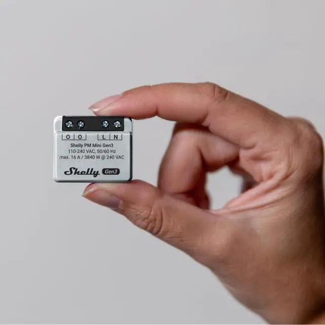 Alt view image 7 of 7 - Shelly PM Mini Gen3 | WiFi Smart Power Meter 1 Channel 16 A | Home Automation | Bluetooth Gateway | Compatible with Alexa & Google Home | iOS Android App | No Hub Required | Smart Schedules