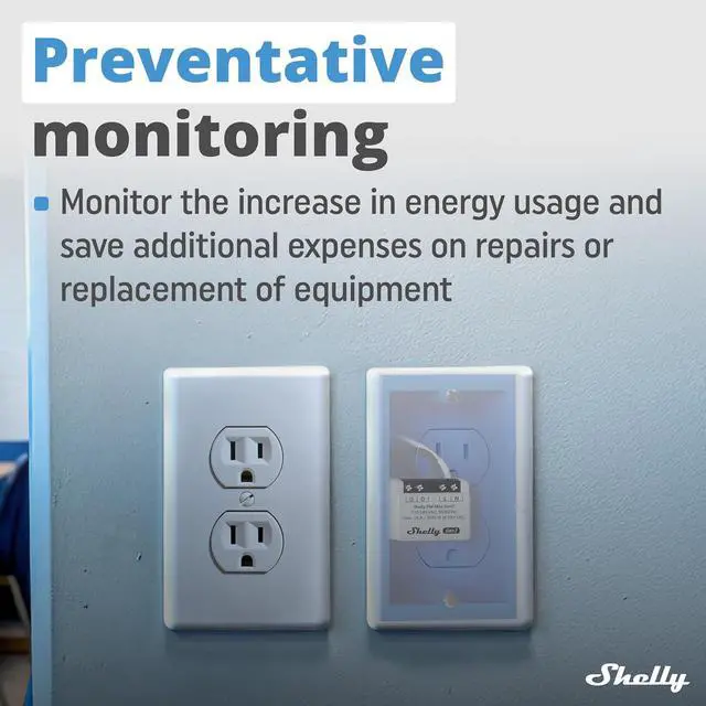 Alt view image 6 of 7 - Shelly PM Mini Gen3 | WiFi Smart Power Meter 1 Channel 16 A | Home Automation | Bluetooth Gateway | Compatible with Alexa & Google Home | iOS Android App | No Hub Required | Smart Schedules