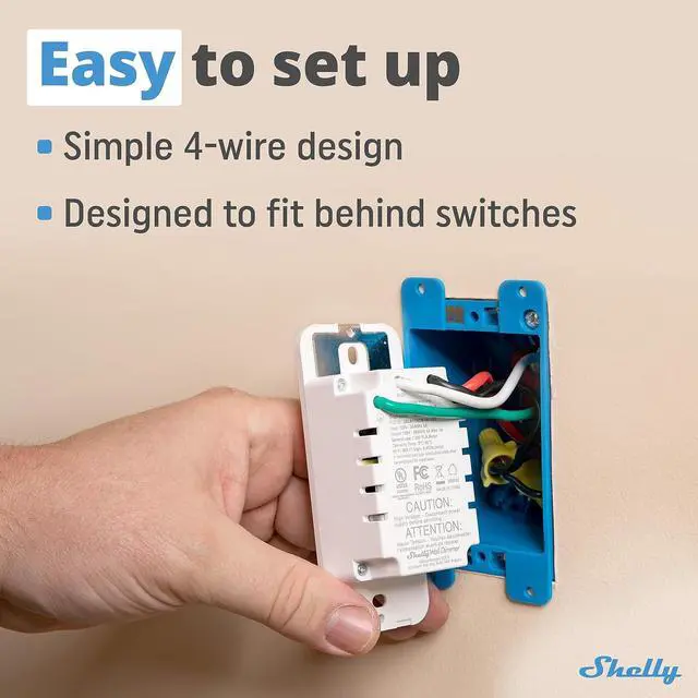 Alt view image 3 of 7 - Shelly Plus Wall Dimmer UL, Smart Switch, Wi-Fi & Bluetooth, 4 Pack | UL, WiFi Smart, Bluetooth Gateway, Compatible with Alexa, Home Assistant & Google, No Hub Required, Dimmable Lights