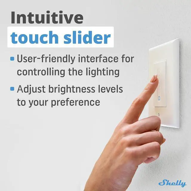 Alt view image 5 of 7 - Shelly Plus Wall Dimmer UL, Smart Switch, Wi-Fi & Bluetooth, 4 Pack | UL, WiFi Smart, Bluetooth Gateway, Compatible with Alexa, Home Assistant & Google, No Hub Required, Dimmable Lights