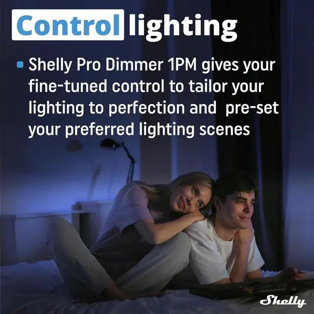 Alt view image 5 of 7 - Shelly Pro Dimmer 1PM | Wi-Fi & LAN 1-Channel Smart Dimmer with Power Metering | Home Automation | Bluetooth Gateway | DIN Rail | Compatible with Alexa & Google Home | Dimmable Lights
