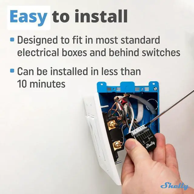 Alt view image 3 of 6 - Shelly Wave 2PM US LR UL | Z-Wave Long Range Smart Switch Relay, 2-Channel 16 A with Power Metering | Home Automation | High Compatibility | Easy Installation | iOS Android App