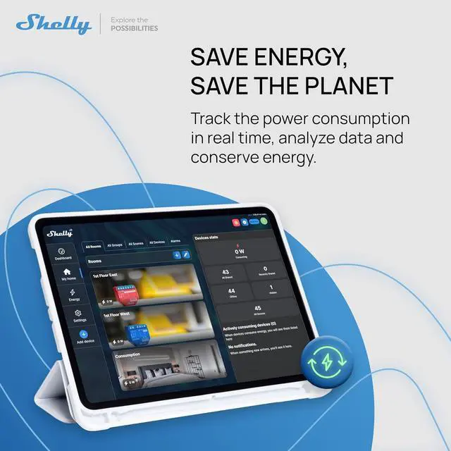 Alt view image 7 of 7 - Shelly 1PM Gen3 WiFi Smart Relay Switch, 1-Channel 16A | Power Metering, Home Automation, Compatible with Alexa & Google Home, iOS Android App, No Hub, Wireless Lighting Control