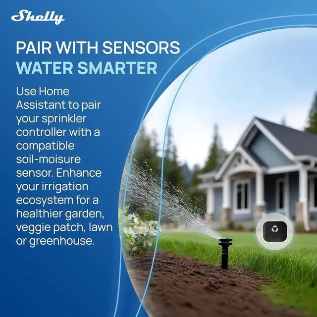 Alt view image 7 of 7 - FrankEver Smart Sprinkler Controller, 6-Zone, WiFi & Bluetooth | Weather-Aware, Multi-Zone System, App Controlled, Home Automation, Custom Programs & Schedules, No Hub, Powered by Shelly