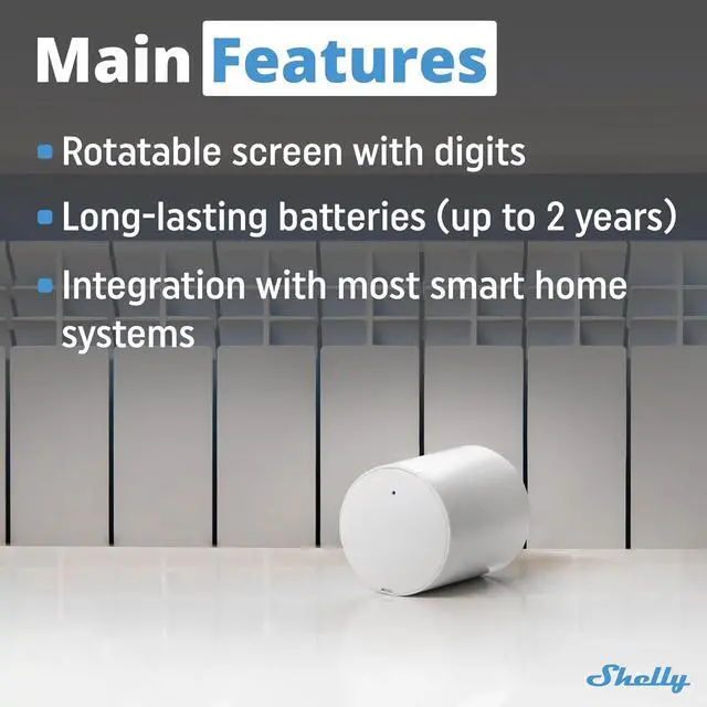 Alt view image 3 of 7 - Shelly Blu TRV & Blu Gateway Gen3, Bluetooth-Operated Smart Thermostatic Valve, Smart Thermostatic Radiator Valve, Temperature Control, Home Automation, Compatible with Alexa, Google, Home Assistant