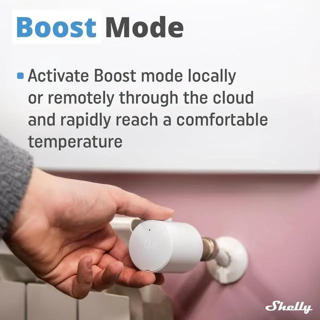 Alt view image 6 of 7 - Shelly Blu TRV & Blu Gateway Gen3, Bluetooth-Operated Smart Thermostatic Valve, Smart Thermostatic Radiator Valve, Temperature Control, Home Automation, Compatible with Alexa, Google, Home Assistant