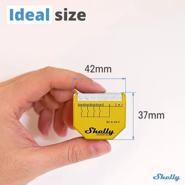 Alt view image 2 of 7 - Shelly Wave i4 DC US LR | Z-Wave Long Range 4 Digital Input Control for Advanced Control | Home Automation | High Compatibility | Easy Installation | Shelly Smart Control iOS Android App | Multi-Click