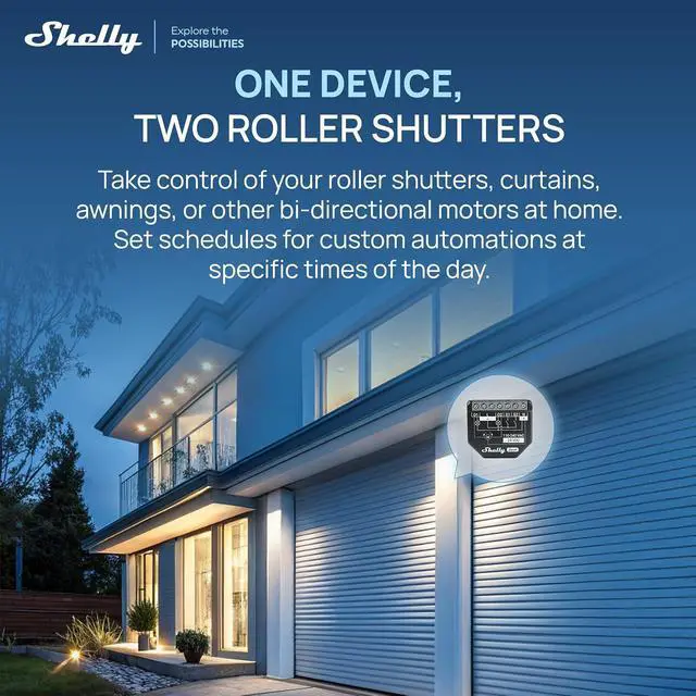 Alt view image 6 of 7 - Shelly 2PM Gen4 UL Smart Relay, Power Metering, Wi-Fi, Matter, 2-Channel