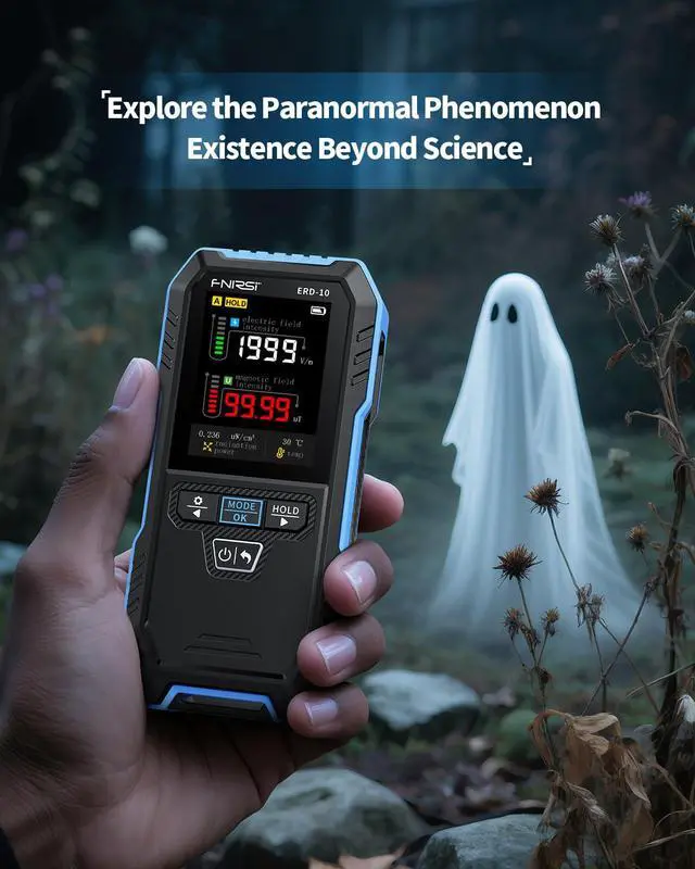 Alt view image 7 of 7 - FNIRSI ERD-10 4-in-1 EMF Detector, Curve Display EMF Radiation Meter | Rechargeable EMF Reader Electromagnetic Field Detector for Home, Office, Ghost Hunting, Paranormal