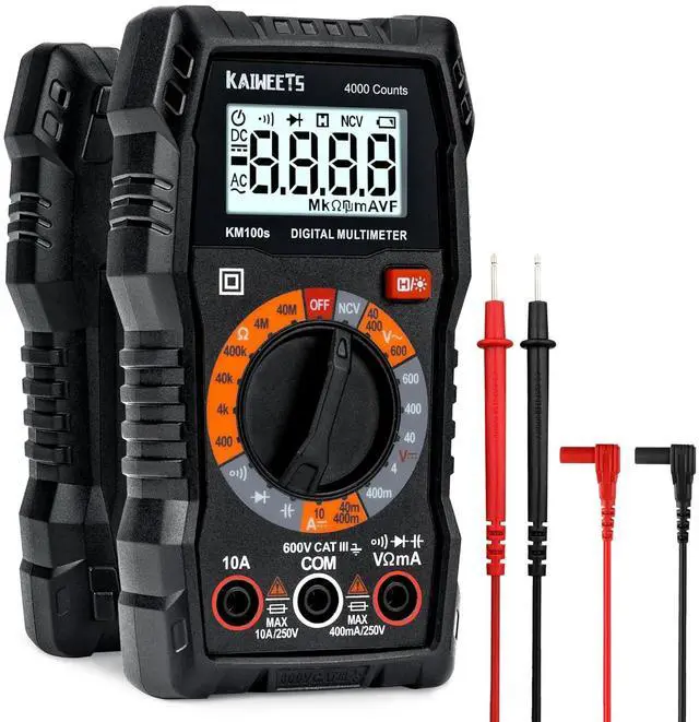 Main image of Digital Multimeter 4000 Counts, Voltage Tester with Accurate Ohm Volt Amp Readings, DC/AC Voltmeter Clearly Measures Resistance Continuity Diode Capacitance NCV for Household and Automotive