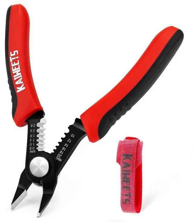 Main image of Wire Cutters 6-Inch Flush Pliers with Supplementary Stripping, Cutting Pliers, Handy and Slim Diagonal Cutters, Sharp Snip