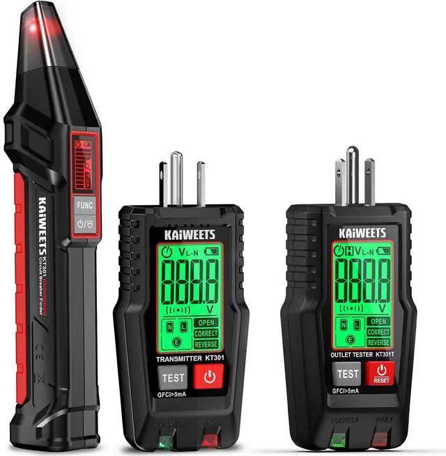 Main image of Circuit Breaker Finder with LCD Display KT301P and GFCI Outlet Tester with LCD Display KT301T