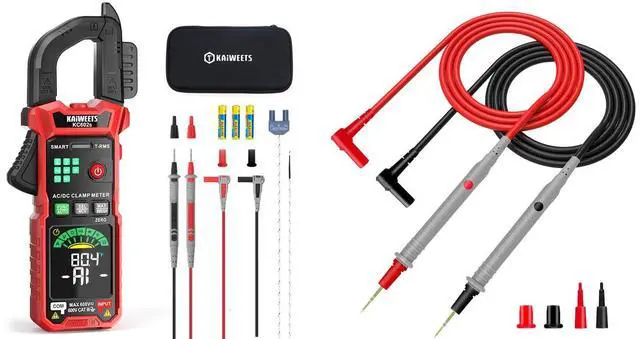 Main image of KC602s Smart Digital Clamp Meter Multimeter and KET20 Silicone Multimeter Test Leads