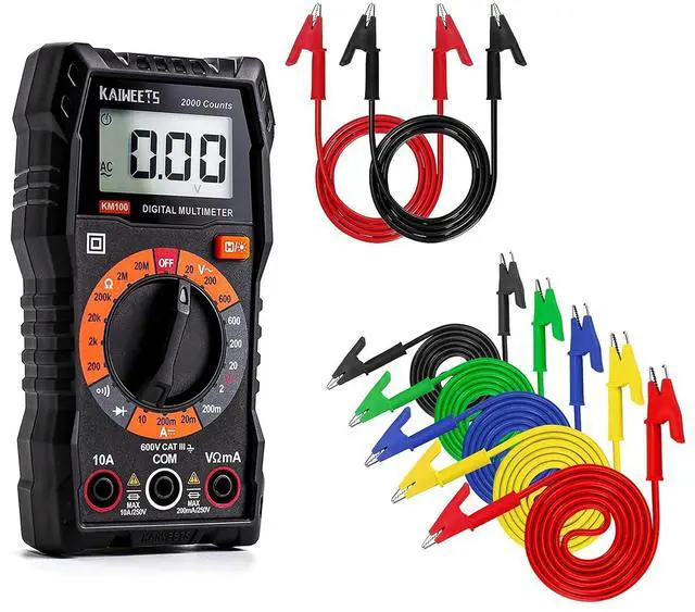 Main image of Multimeter & 7PCS Alligator Clips Leads