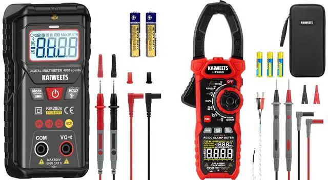 Main image of HT208D Digital Clamp Meter 1000A 6000 Counts & KM200s Smart Auto Ranging Digital Multimeter 4000 Counts