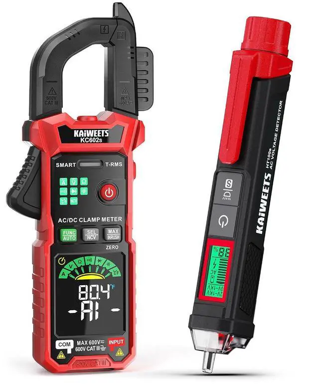 Main image of KC602s Smart Digital Clamp Meter Multimeter and Non-Contact Voltage Tester HT100s