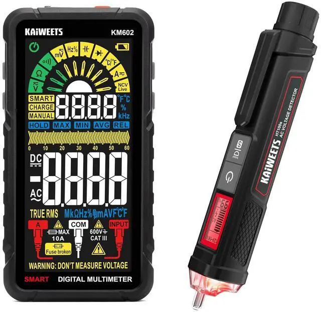 Main image of KM602 Smart Multimeter + HT100s Non Contact Voltage Tester