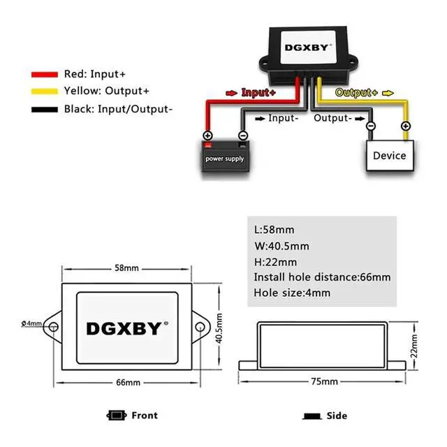 Alt view image 7 of 7 - 12V to 13.8V 1A 2A 3A 4A 5A DC Boost Power Supply DC-DC Boost Module 9-13V to 14V Car Radio Converter(12V to 14V 2A)