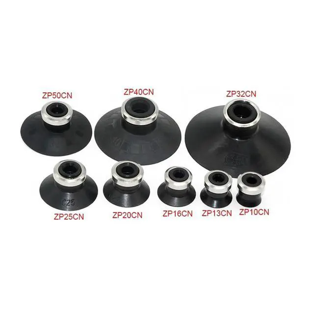 Alt view image 4 of 7 - 1Pcs Vacuum Air Sucker ZP-02/04/06/08UN/US ZP-06/08BN/BS ZP-6/8A ZP-10B White Black Pneumatic Vacuum Suction Cup(ZP25C,70R)