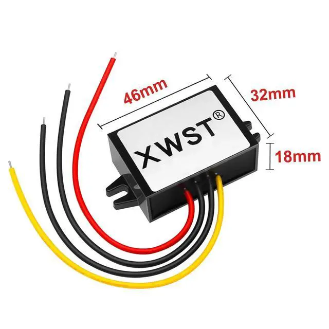 Alt view image 2 of 7 - DC DC Step Down Converter 12V to 5V 5A 8A 10A High Efficiency Inverter 5V Voltage Regulator Module for Car Golf Cart(5A ABS Plastic M)