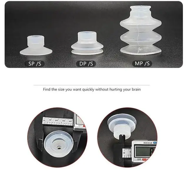 Alt view image 2 of 6 - Vacuum Suction Cup Pneumatic Robot Industrial Silicone Suction Cup SP/DP/MP(MP-40 X 1PCS)