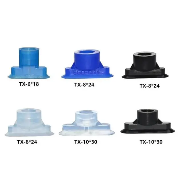 Alt view image 2 of 6 - Oval Type Long Strip Type Imported Anti-Static high Temperature Silicone Rubber Vacuum Cup Industrial 6X18 8X24 10X30(Blue)