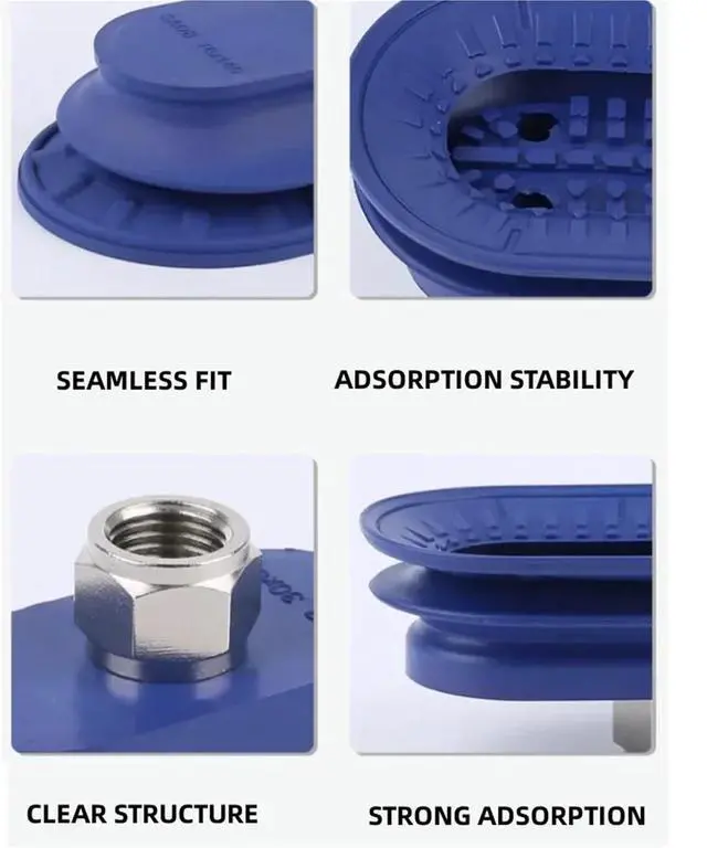 Alt view image 2 of 3 - Suction Cups SAOB Oval 1.5 Folds Vacuum Sucker 60 x30 80 x40 110 x55 NBR-60 Vacuum Suction Cups(Grass Green)
