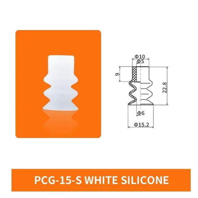 Alt view image 2 of 7 - 1Pcs PCG-5/7/10/12/15/18-N/S Three Layers Mini Soft Round Silicone Strong Vacuum Suction Sucker(PCG-15-S)